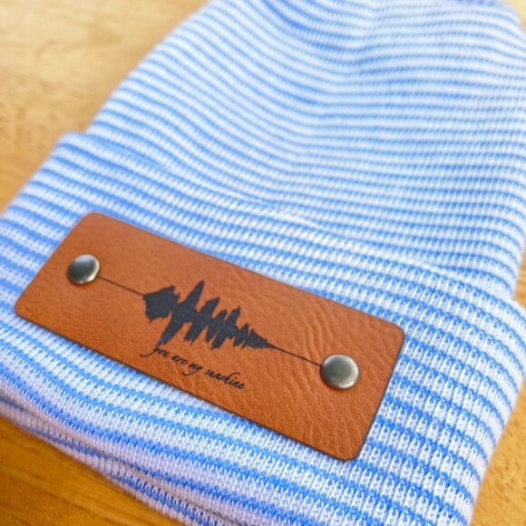 You Are My Sunshine Soundwave Newborn Baby Beanie - Blue - Not Custom - Picture 5 of 9